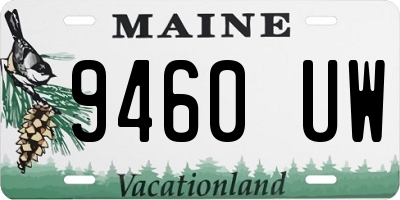 ME license plate 9460UW