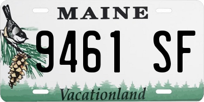 ME license plate 9461SF