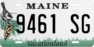 ME license plate 9461SG