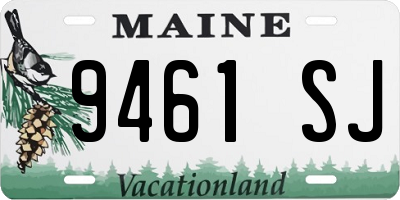 ME license plate 9461SJ