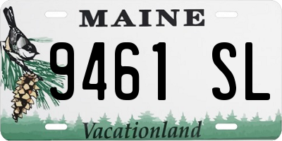 ME license plate 9461SL