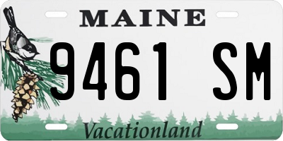 ME license plate 9461SM