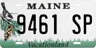 ME license plate 9461SP