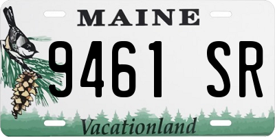 ME license plate 9461SR