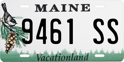 ME license plate 9461SS