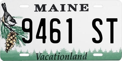 ME license plate 9461ST
