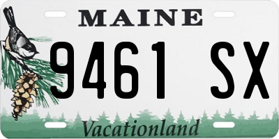ME license plate 9461SX