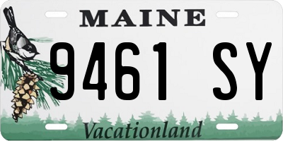 ME license plate 9461SY