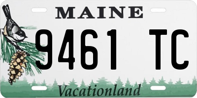 ME license plate 9461TC