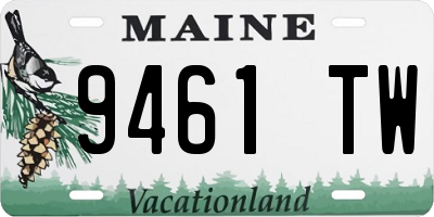 ME license plate 9461TW