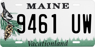 ME license plate 9461UW