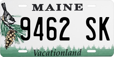 ME license plate 9462SK