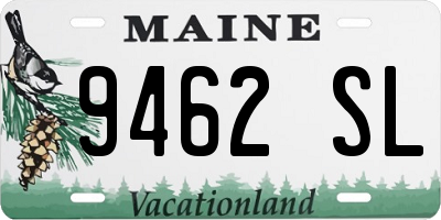 ME license plate 9462SL