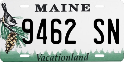 ME license plate 9462SN
