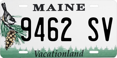 ME license plate 9462SV