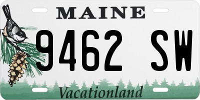 ME license plate 9462SW