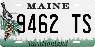 ME license plate 9462TS