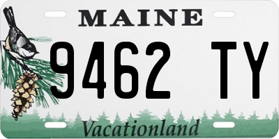 ME license plate 9462TY