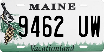 ME license plate 9462UW