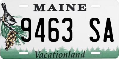 ME license plate 9463SA