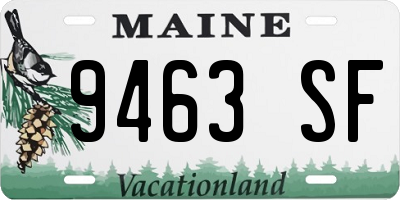 ME license plate 9463SF