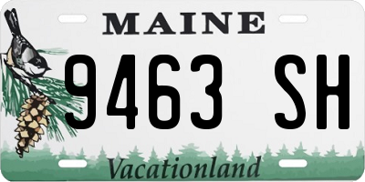 ME license plate 9463SH