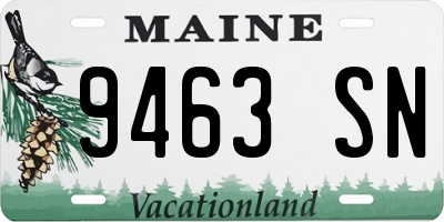 ME license plate 9463SN