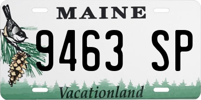 ME license plate 9463SP