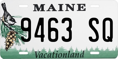 ME license plate 9463SQ