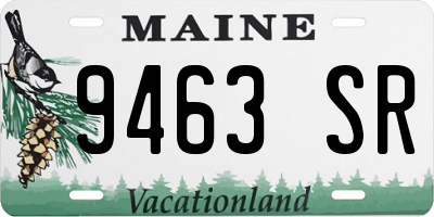 ME license plate 9463SR