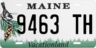 ME license plate 9463TH