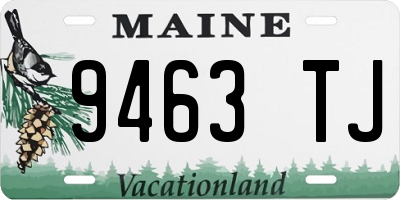 ME license plate 9463TJ
