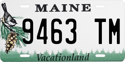 ME license plate 9463TM