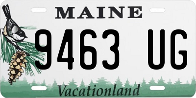 ME license plate 9463UG