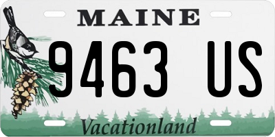 ME license plate 9463US