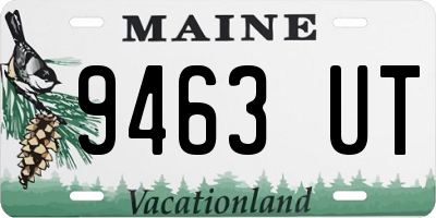 ME license plate 9463UT