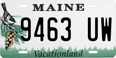 ME license plate 9463UW