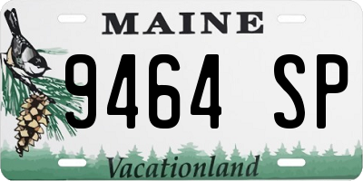 ME license plate 9464SP