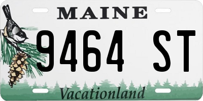ME license plate 9464ST