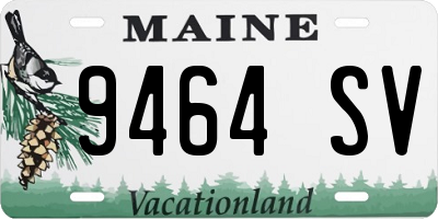 ME license plate 9464SV