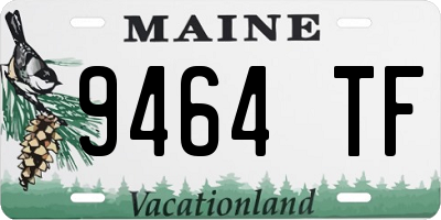 ME license plate 9464TF