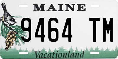 ME license plate 9464TM