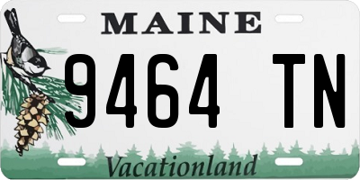 ME license plate 9464TN