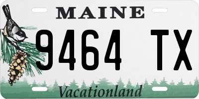 ME license plate 9464TX