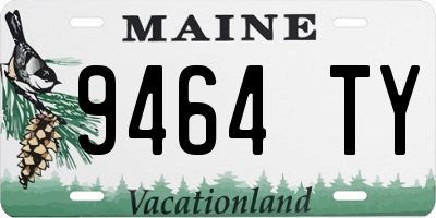 ME license plate 9464TY