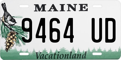 ME license plate 9464UD