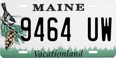 ME license plate 9464UW