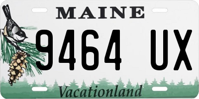 ME license plate 9464UX