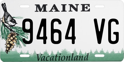 ME license plate 9464VG