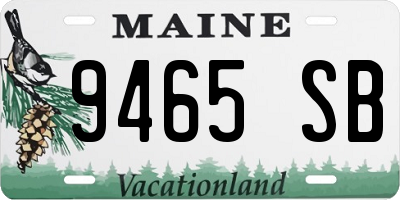 ME license plate 9465SB